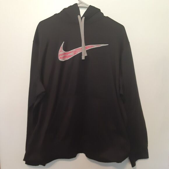 Nike Hoodie Men's XL Therma-Fit Pullover Sweatshirt Embroidered Black - Picture 1 of 7